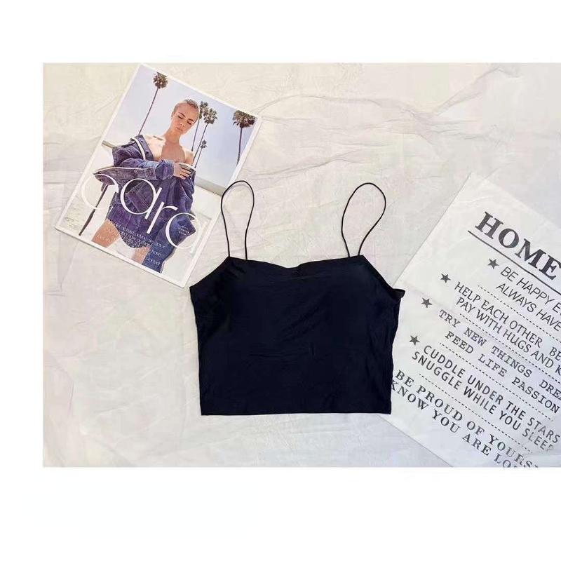 Tank Top Black Halter Crop Tops Women Summer Camis Backless Camisole Fashion Casual Tube Top Female Sleeveless Cropped Vest