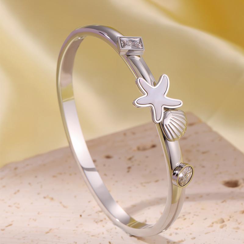 Beach Style Starfish Titanium Steel Couple Bracelet Hot Selling Bracelet 17CM