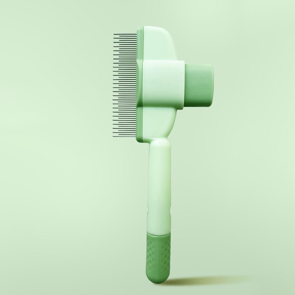 

Легко чистится расческа для кошек Самоочищающаяся расческа для собак Расческа для шерсти домашних животных, безопасная для кожи Товары для животных зелёный