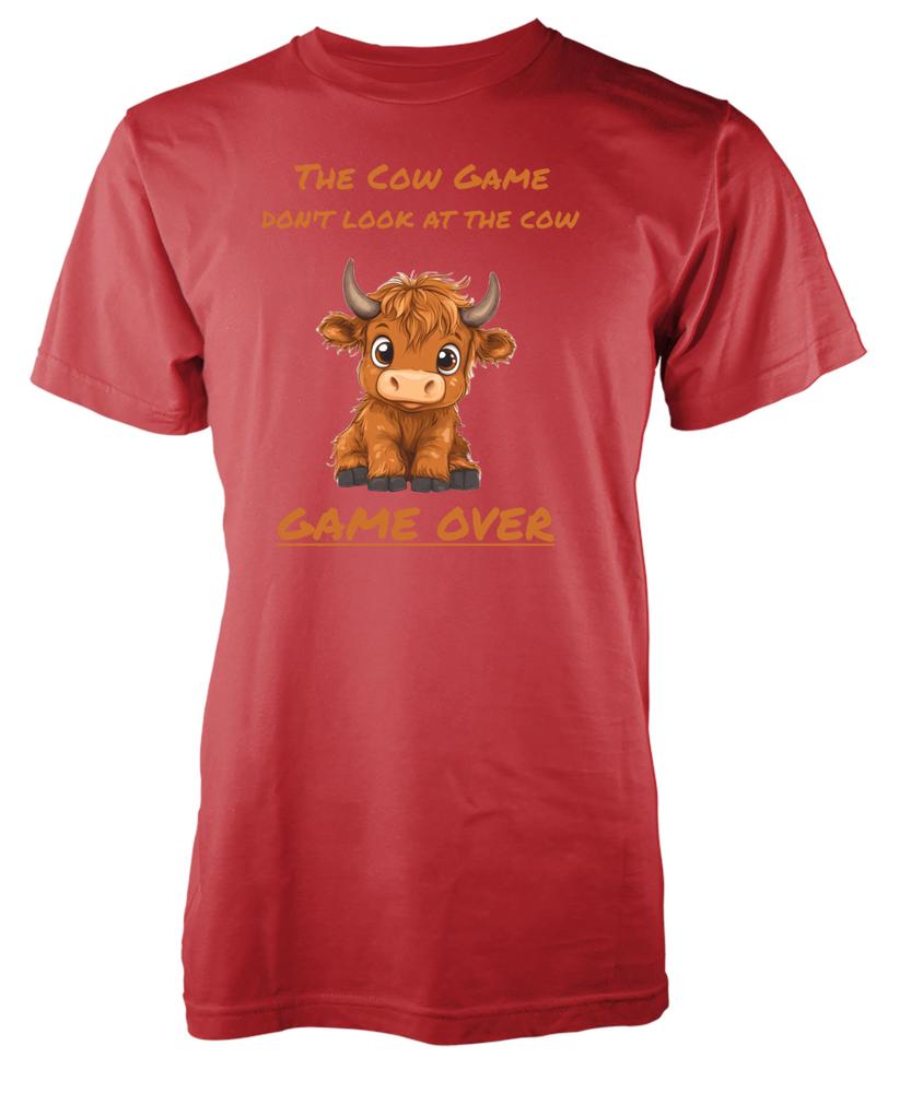 Cow Game Dont Look At The Cow Game Over Funny Novelty Gift Unique Adult TShirt S