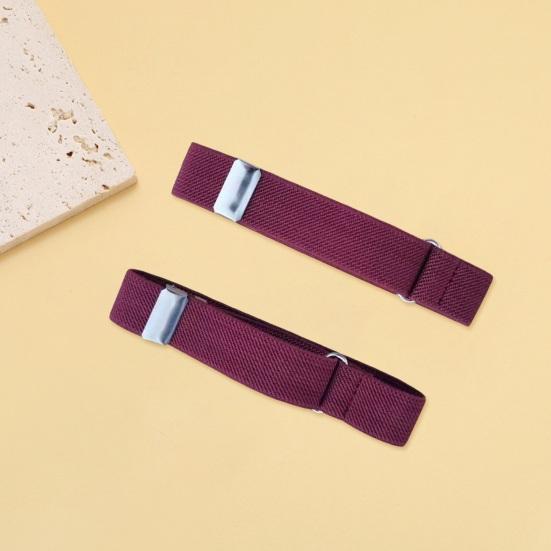 1 pár unisexový pásek na ruku Nastavitelná šířka 2 cm Pevný kontrastní pásek na nohy Elastická košile Držák rukávu Manžety na paži Pásky na párty Denní oblečení Příslušenství