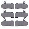 MWMNUN Semi-Metallic Front & Rear Brake Pads Set for Harley Touring FLHX Street Glide
