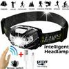 Bright Camping Intelligent Sensor Rechargeable USB Headlight Torch Flashlight Headlamp Head Light