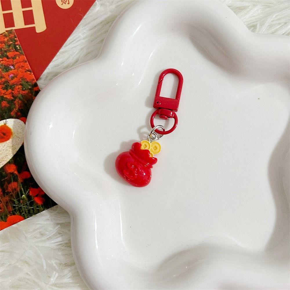 Rote Umschläge Chinesischer Knoten Anhänger Glückssäckchen Rote Laterne Schlüsselanhänger Kandierte Früchte Schlüsselanhänger Taschenanhänger