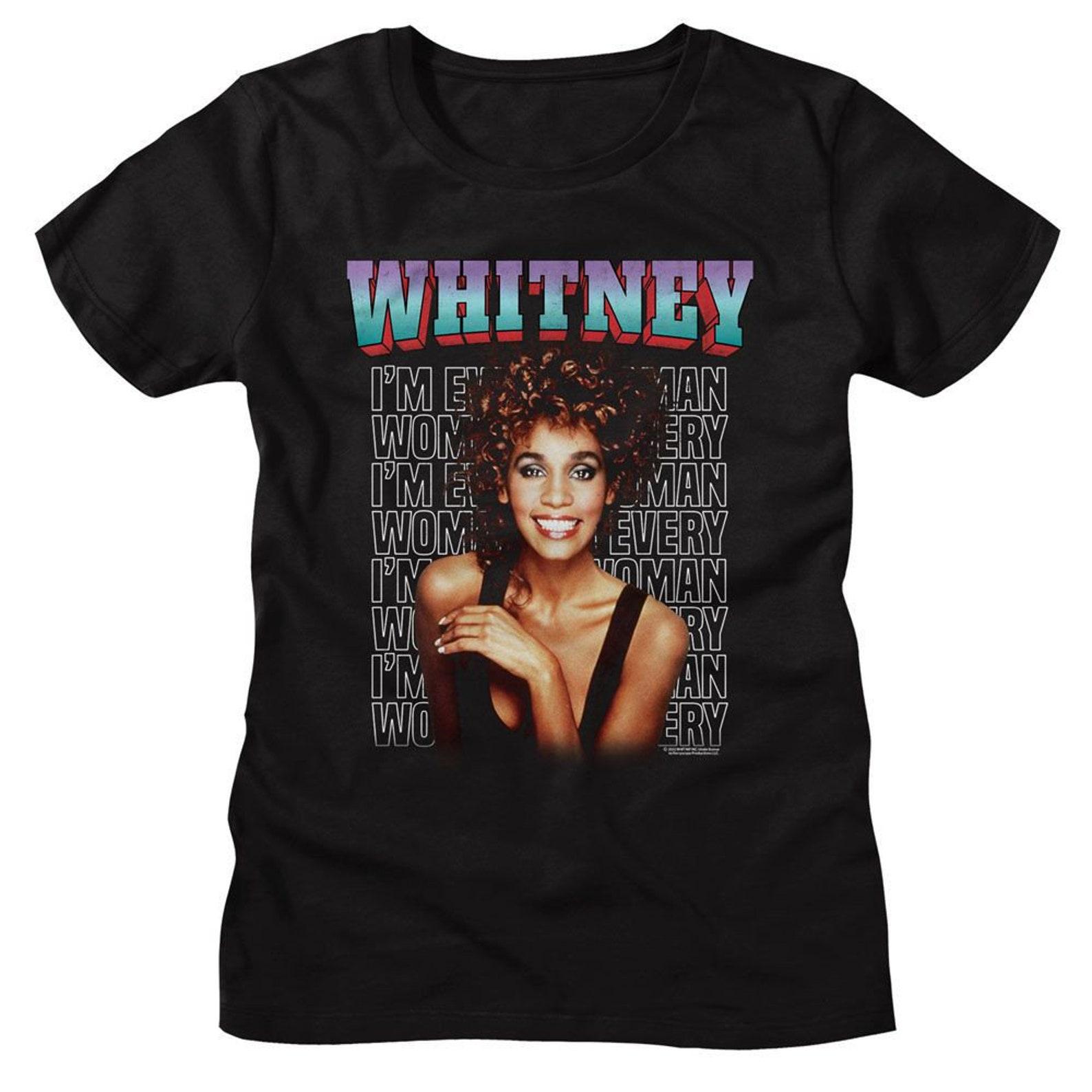 Whitney Houston Every Woman Stacked Black Women s T-Shirt 4XL