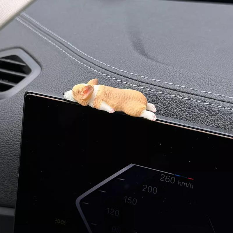 

1 набор украшений для стола в виде собаки, мини-корги, украшения для автомобиля, изделия из смолы, имитация торта для выпечки, кавайные аксессуары