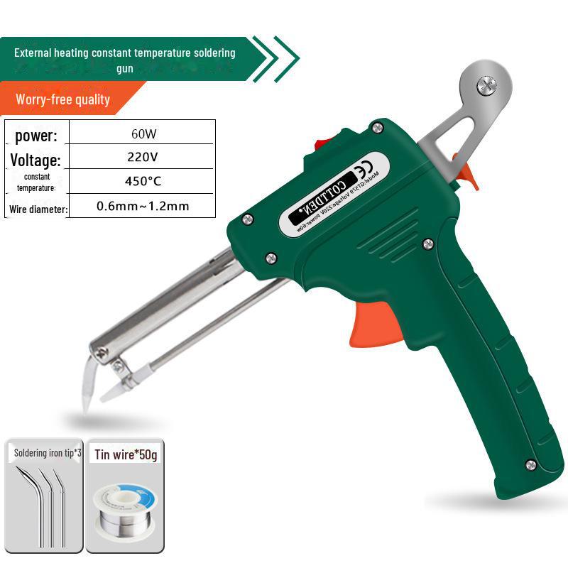 "Cross-Border Handheld Electric Soldering Gun with Automatic Tin Feeding, 60W, for External & Internal Heating"