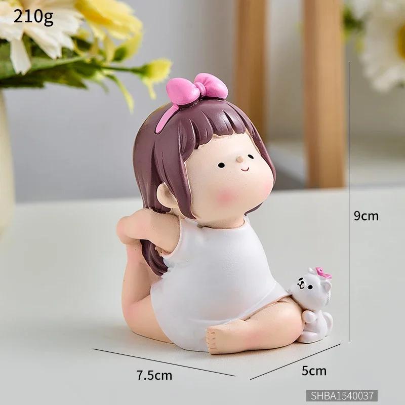 Nordic Home Decoration Cute Creative Yoga Little Girl Ornaments Room Decoration Desk Decor Lovely Accessories Girl Birthday Gift