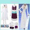 Traje Cosplay Nicorobin Roupa Branca Com Gola Grande De One Piece