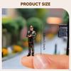 1:64 Black Suit Security Guard Mini People Realistic Display Decoration Ornament Diorama Man Figure