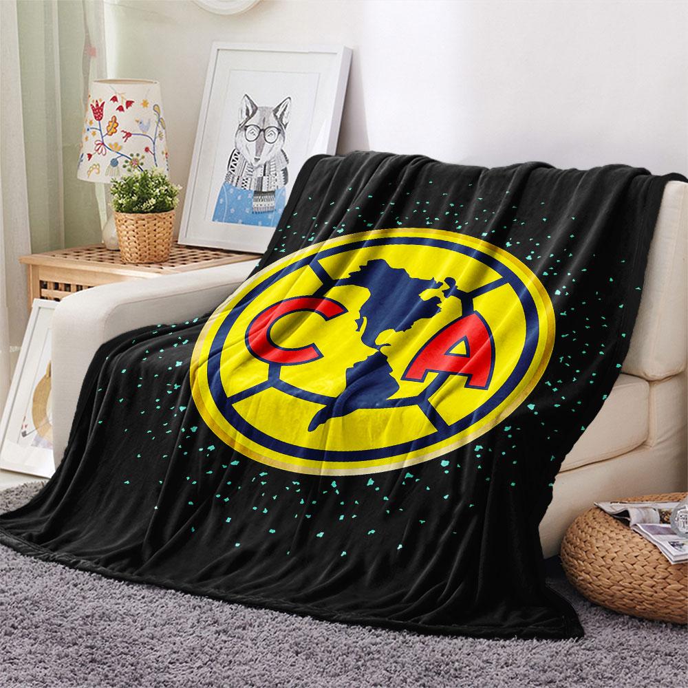 1PC Club America Patterned Flannel Blanket Suitable For All Seasons for Home Decor Warmth and Comfort Gifts Holiday Present