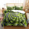 Succulent Plants Green Plant Duvet Cover Set Polyester Comforter Cover King Queen Full Size Bedding Set with Pillowcase for Teen