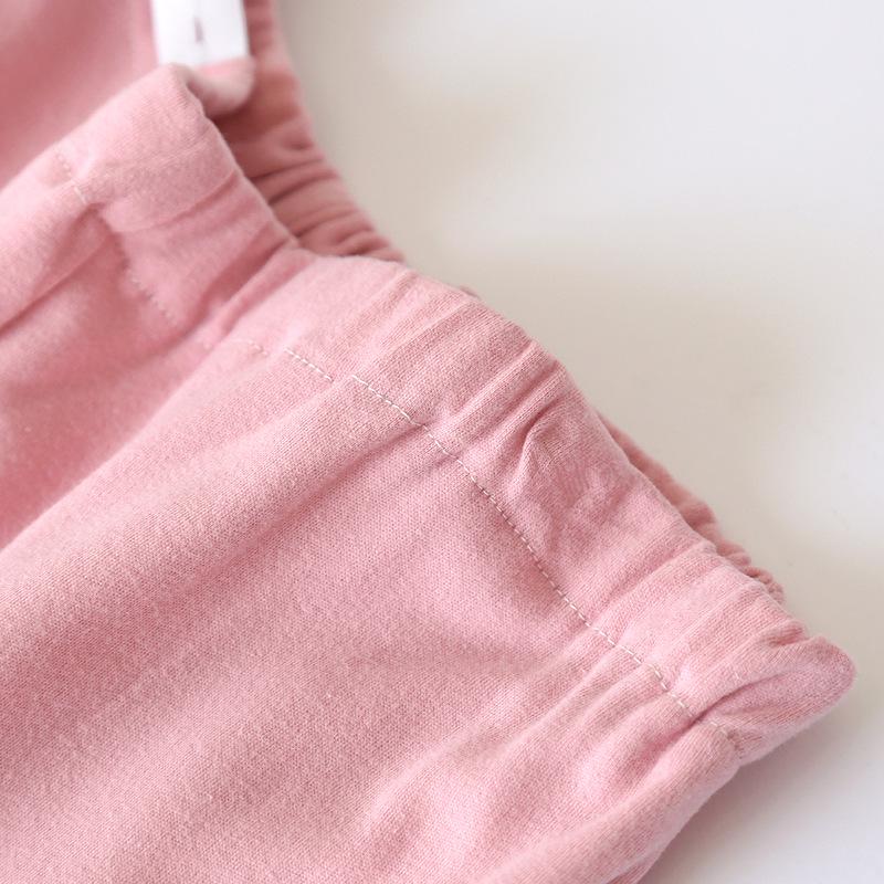 Pure Cotton Knit Maternity Pajama Set - Long Sleeve Nursing Cardigan for Spring & Autumn