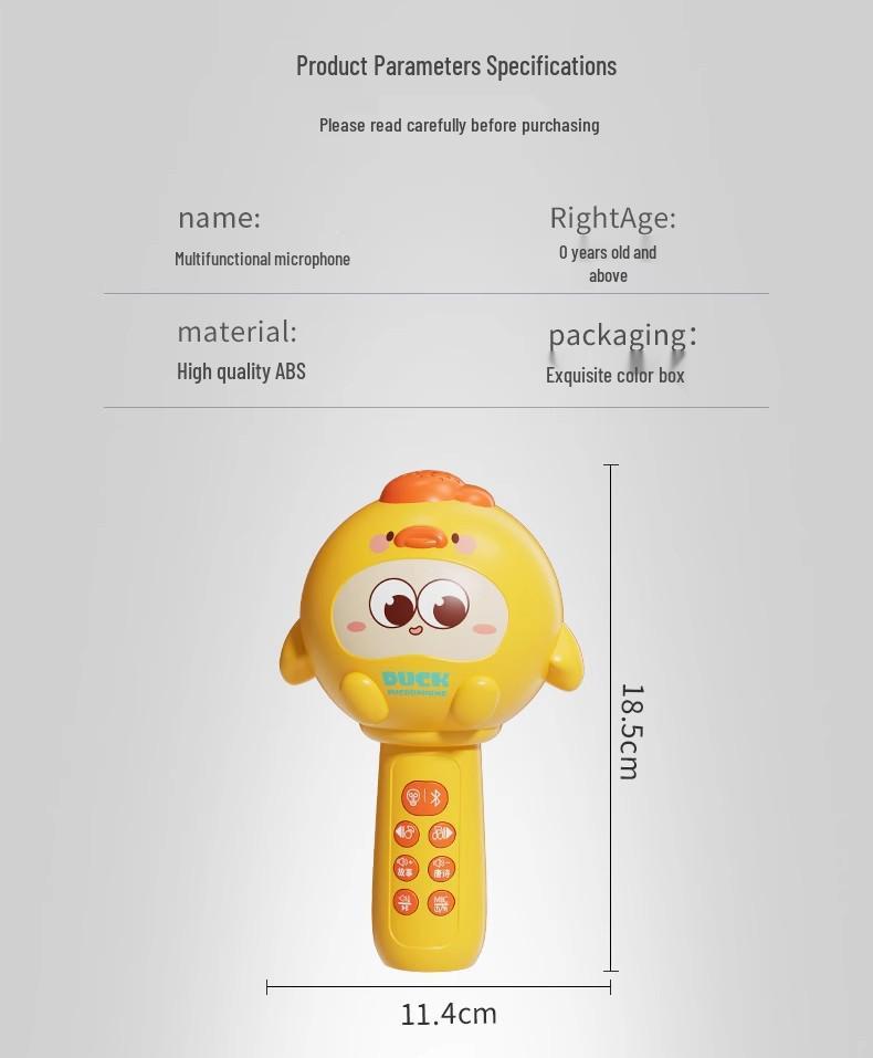 Kids' Multifunctional Singing Microphone and Speaker - Educational Musical Toy for Early Learning