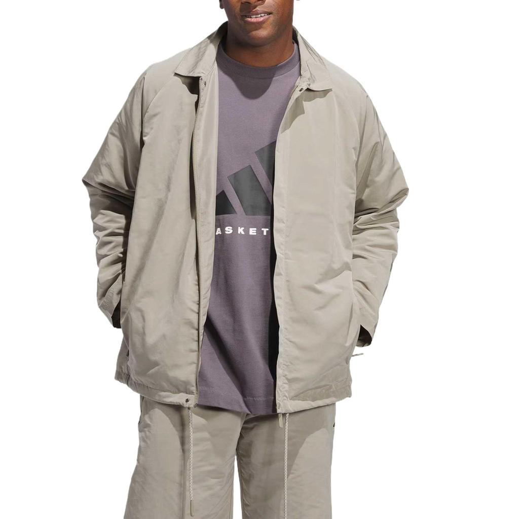 Adidas Basketball The 2025 Collection Chapter 02 Coach Breathable Comfortable Windproof Jacket Unisex Jacket Light-Sesame-Gray-Brown JC7843