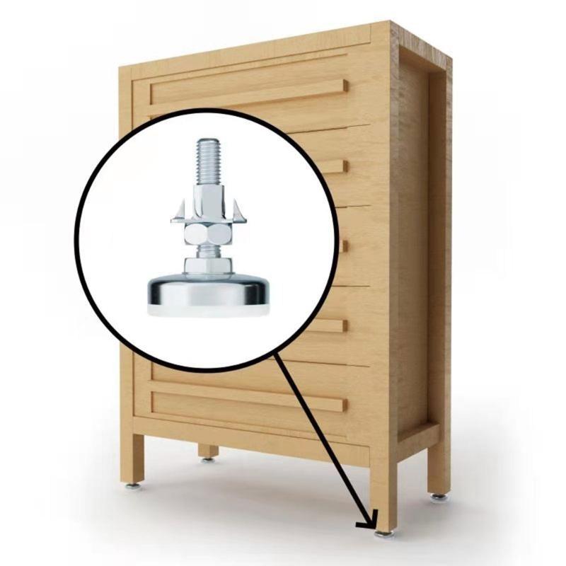 4Pcs Furniture Leg Levelers Support Feet Set With Length Adjustment For Uneven Districts And Home Deck