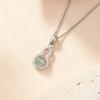 Natural blue water jadeite gourd necklace sterling silver s925 high-end exquisite live broadcast supply style fashion women's jewelry