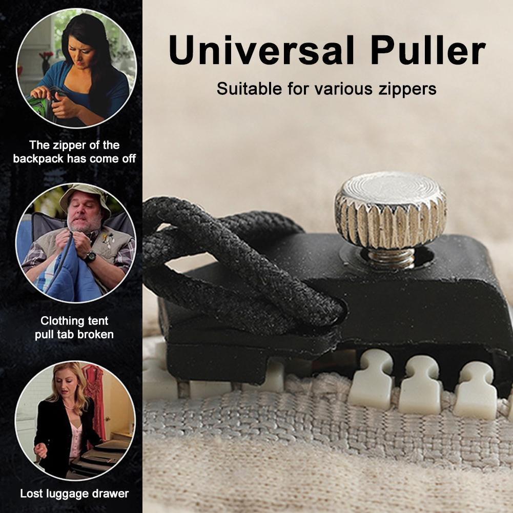 Universal Zipper Repair Kit Quick Instant Detachable Zipper Head Replacement Zipper Slider Pull for Jacket Bags Coat Free Sewing