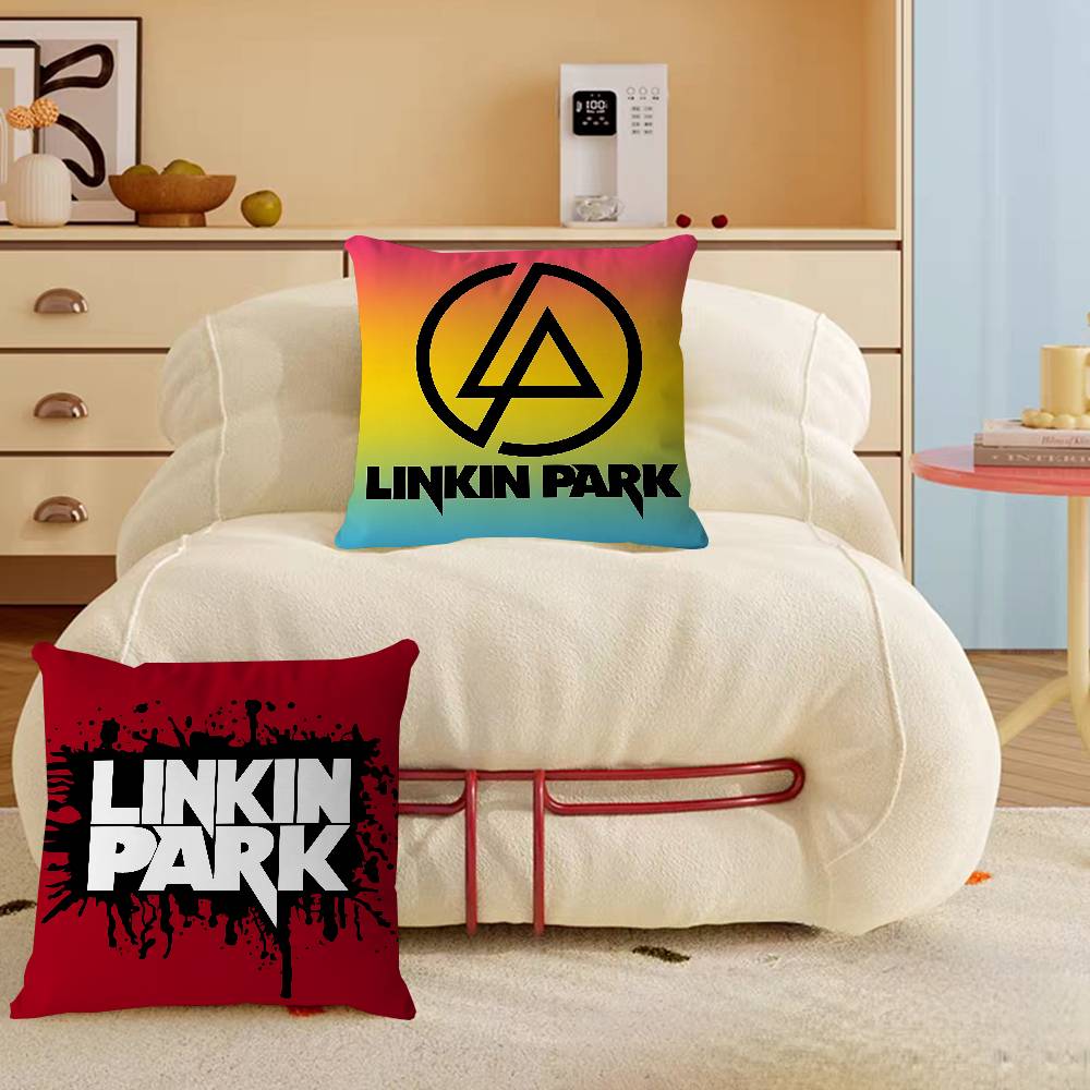 Band L-Linkin Cool P-Park LOGO Personlig Bild Text Hem Dekorativa Kuddfodral Hushållsgåvor 45x45cm