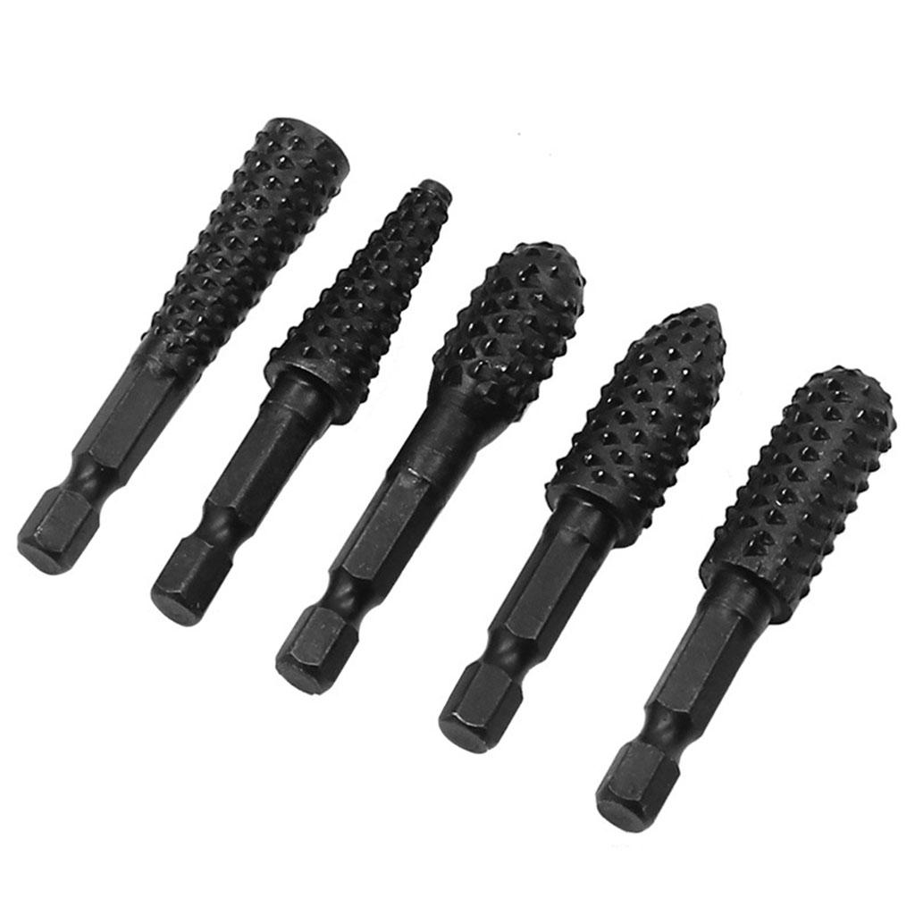 10 Pieces of Woodworking Rotary File Twist Drill, Grinding Head File, (1/4")