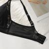 Black Lace Stitching Large Size Bra Without Mold Cup Large Size Underwear
