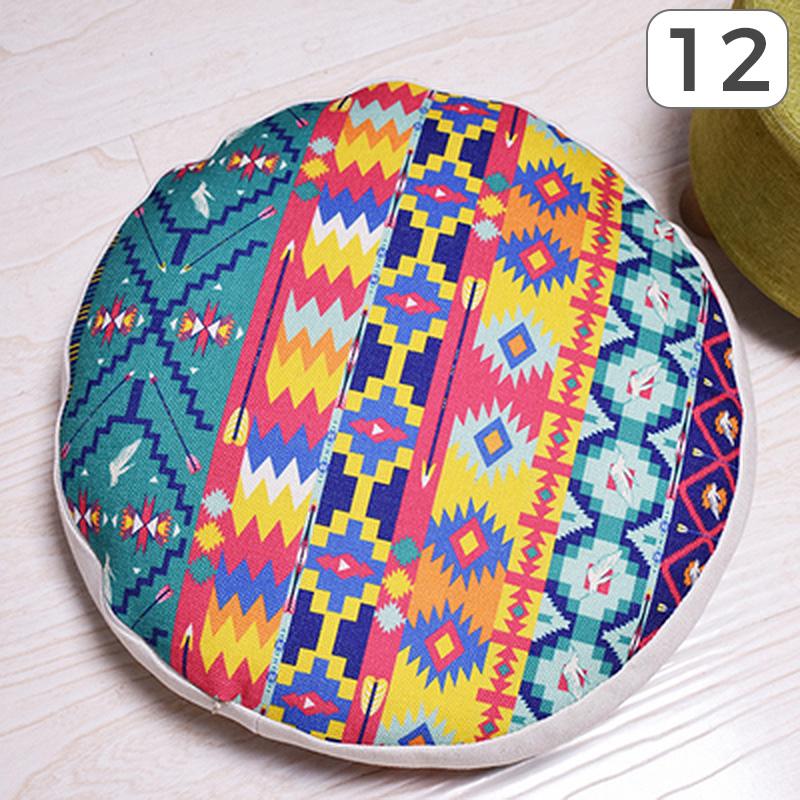 Runde Hippie-Bodenkissenhülle im Ethno-Stil Marokkanische Futon Böhmische Mandala Meditation Pouf Homestay Hocker Dekor Kissenbezug