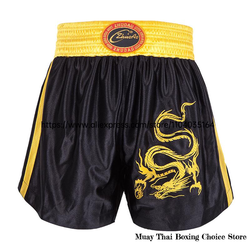 Muay Thai Shorts Boxing Fight Kickboxing Grappling Training Workout Gym Shorts for Men Women Kids Classic Thailand Boxing Pants