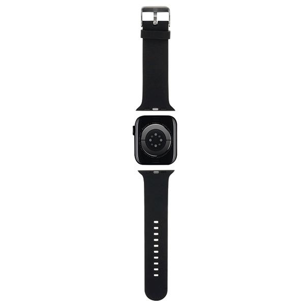 Karl Lagerfeld Pasek Klawmslkcnk Apple Watch 38/40/41Mm Czarny/Black Strap 3D Rubber Karl&Choupette Heads