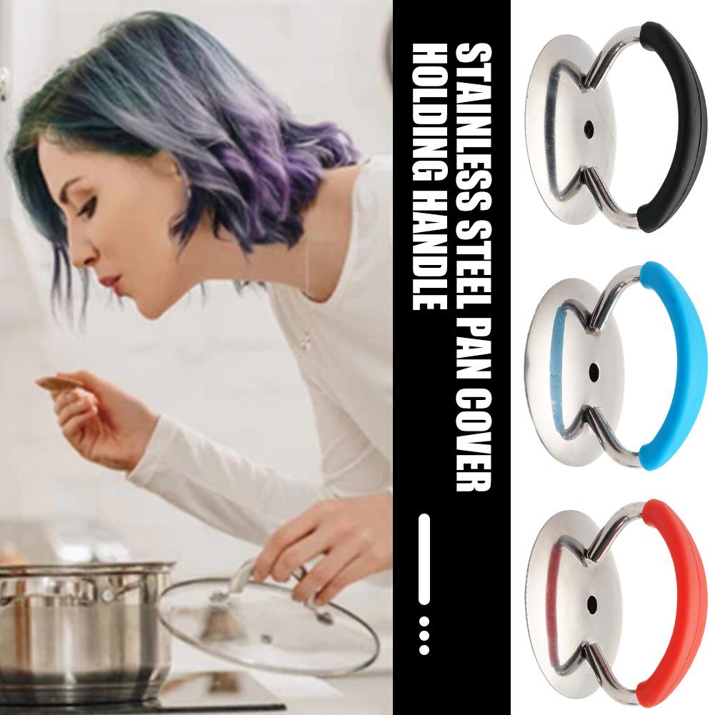 Stainless Steel Pan Cover Holding Handle Universal Lib Cover Lifting Handle Heat-Resistant Cooking Pot Pan Lid Knob Replacement