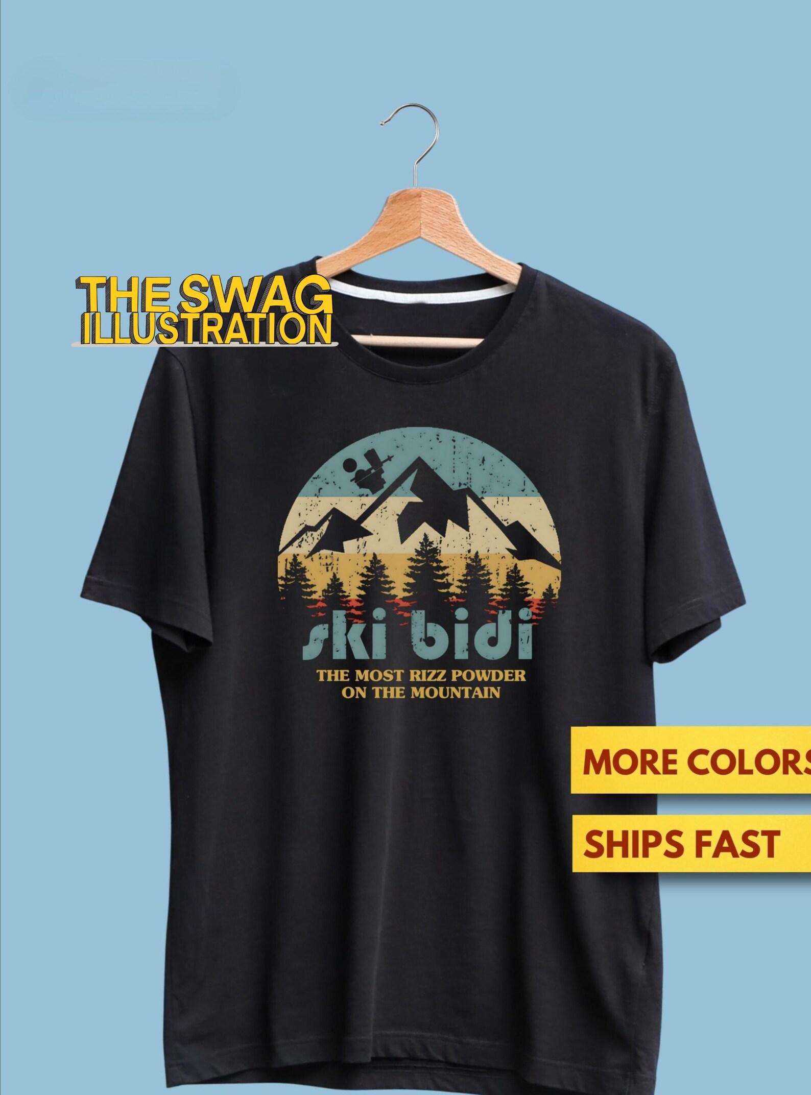 Skibidi T shirt, Funny Gen Alpha Shirt, The Most Rizz Powder On The Mountain, Meme Shirt, Retro Distressed Design Premium Ultra Soft Tee 2XL