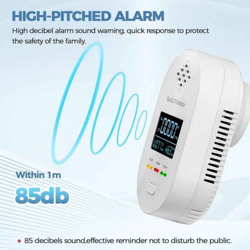 Small Wall Mounted Air Quality Analyzers Detecting Combustible Gas CO Temperature Moisture 105mm Long for Indoor Safety