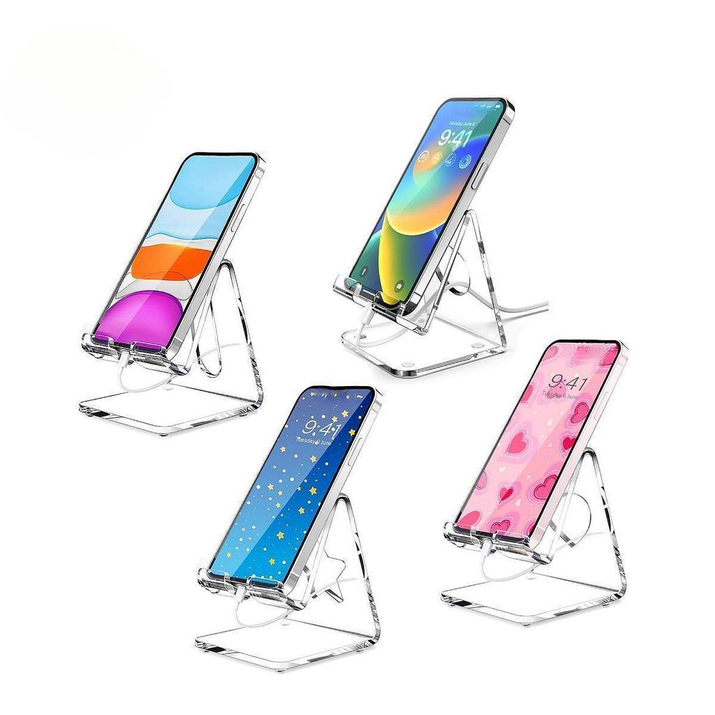 Acrylic Mobile Phone Display Stand Transparent Shelf Stable Practical Portable Holder Creative