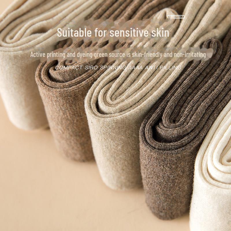 Chaussettes montantes au-dessus du genou pour femmes, automne et hiver, antidérapantes, amincissantes, style japonais, coton uni.