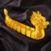 Colorful Gradient Metallic Ornament 3D Printed Articulated Dragon Boat Figurine, Statue with Flexible Bendable Body, Unique Festival Gift Traditional
