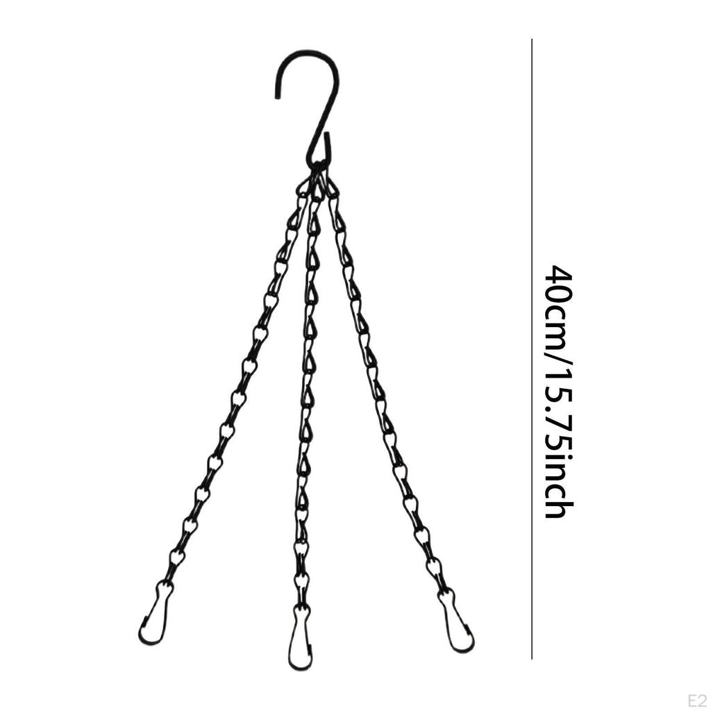 3 Lead Chain for Flower Pot with Hooks Hanging and Bird Cages