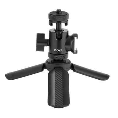 BOYA Magic Tripod Stand for Desktop Microphones with Rubber Foldable Desk Microphone Stand for and Chatting Non-Slip Feet, Gaming, Podcasting,
