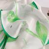 WTEMPO Retro Elegant Fashion Women's Flower Printed Soft Thin Silk Scarves Spring Summer Versatile Casual Outdoor Sunscreen Scarves