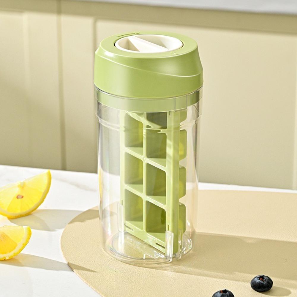 

8 Grid Ice Making Mold Reusable Ice Cube Maker New Ice Storage Cup зелений