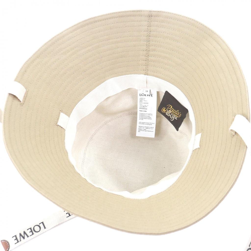Excellent LOEWE hat beige cotton mens K820HF1X24 Used