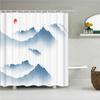 Chinese Style Flowers Bird Scenery Waterproof Shower Curtain Bath Curtains 3d Printing Bathroom with Hooks Washable Cloth Screen