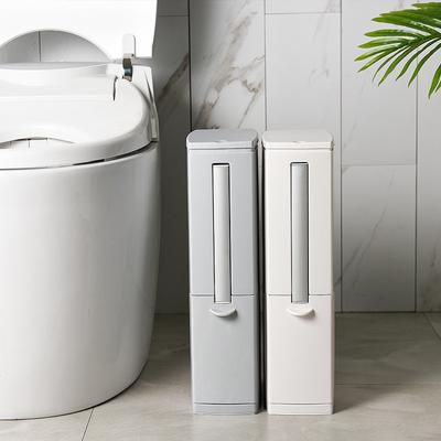 Plastic Trash Can Set Toilet Brush Waste Bin Dustbin Garbage Bag Dispenser Wastebasket Kitchen Accessories Bin Household Gadgets