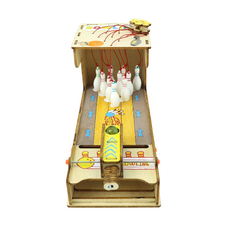 1 Set Physics Science Toys Diy Bowling Kit Science Experiment Education Model Puzzle Toy For Children Gift