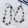 Elegant Flower Bead Pendant Accessory Y2K Heart Phone Charm Strap Hangings Charm