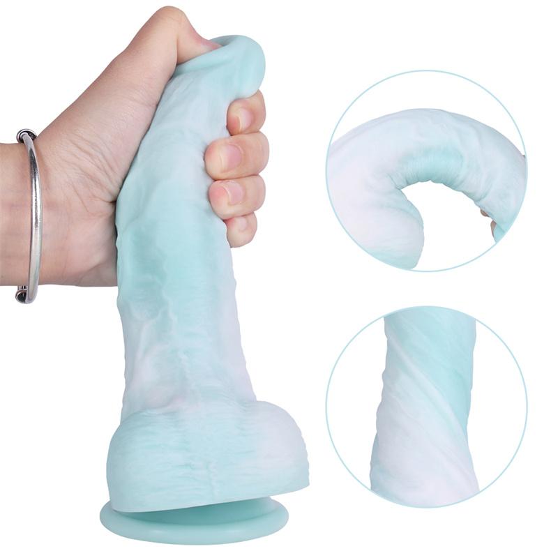 Liquid Silicone Material Simulation Penis Small Head Thick Body Adult Sex Toys