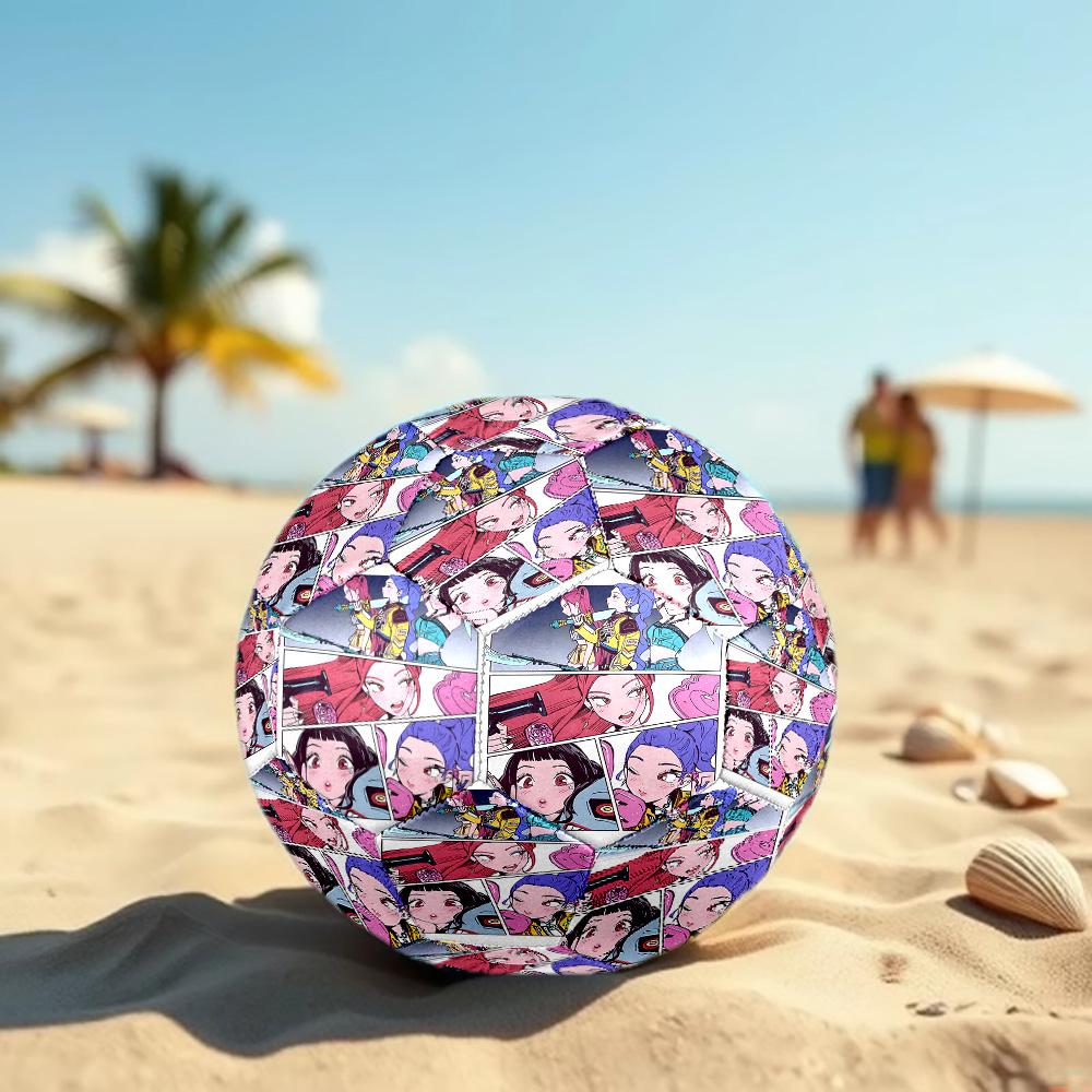 KPop Demon Hunters Print Size 5 Soccer Ball, Standard Match Football for Sports Game and Team Practice, Ideal Gift for Soccer Fans