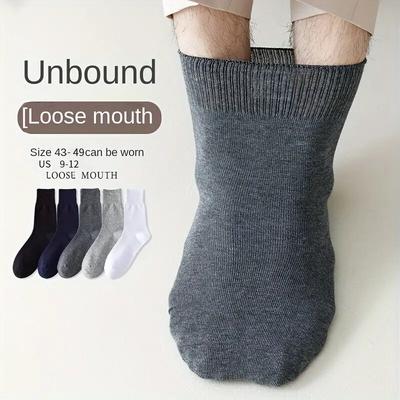 5 Paar Diabetikersocken Mann Ältere Hypertoniepatienten Dicker Mann Business Lange Socken Lockere Mundsocken Übergröße 39-48