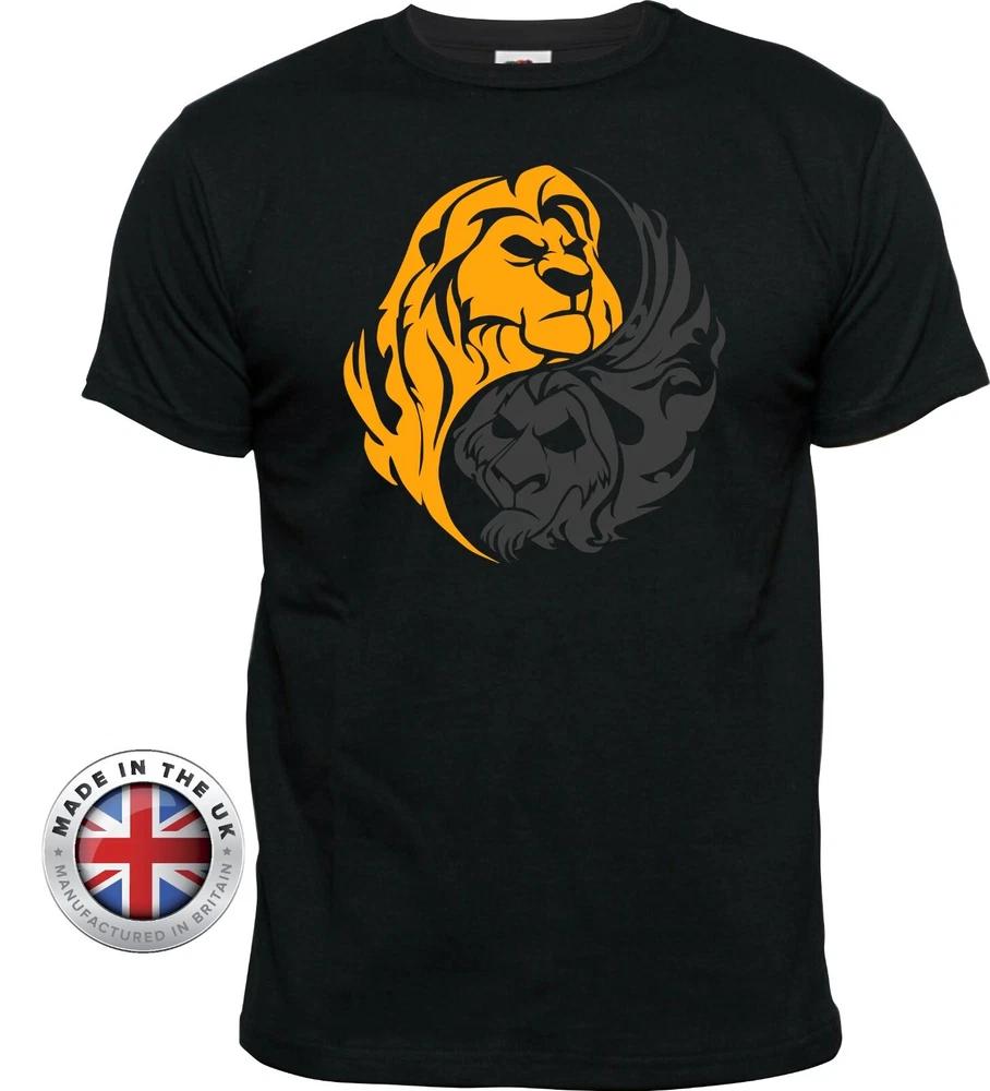 Lion King Tshirt Mufasa Scar Yin Yang Ladies Fit UnisexKids Black TShirt S
