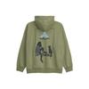 Vans X Yusuke Hanai Skin-Friendly Comfortable Hooded Pullover Long Sleeve Sweatshirt Unisex Sweatshirt Rodin-Green VN000TRJZBF