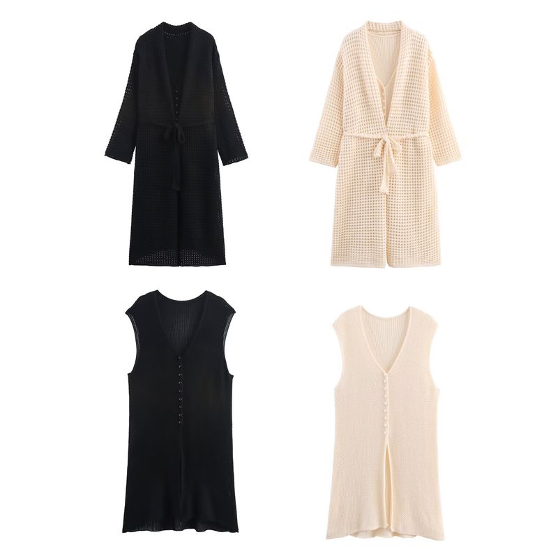 Araltay New Arrival Fashion Style Women's Clothing Fashion All-Match French Style Casual Minimalist Long Vest Outwear Two-piece Set