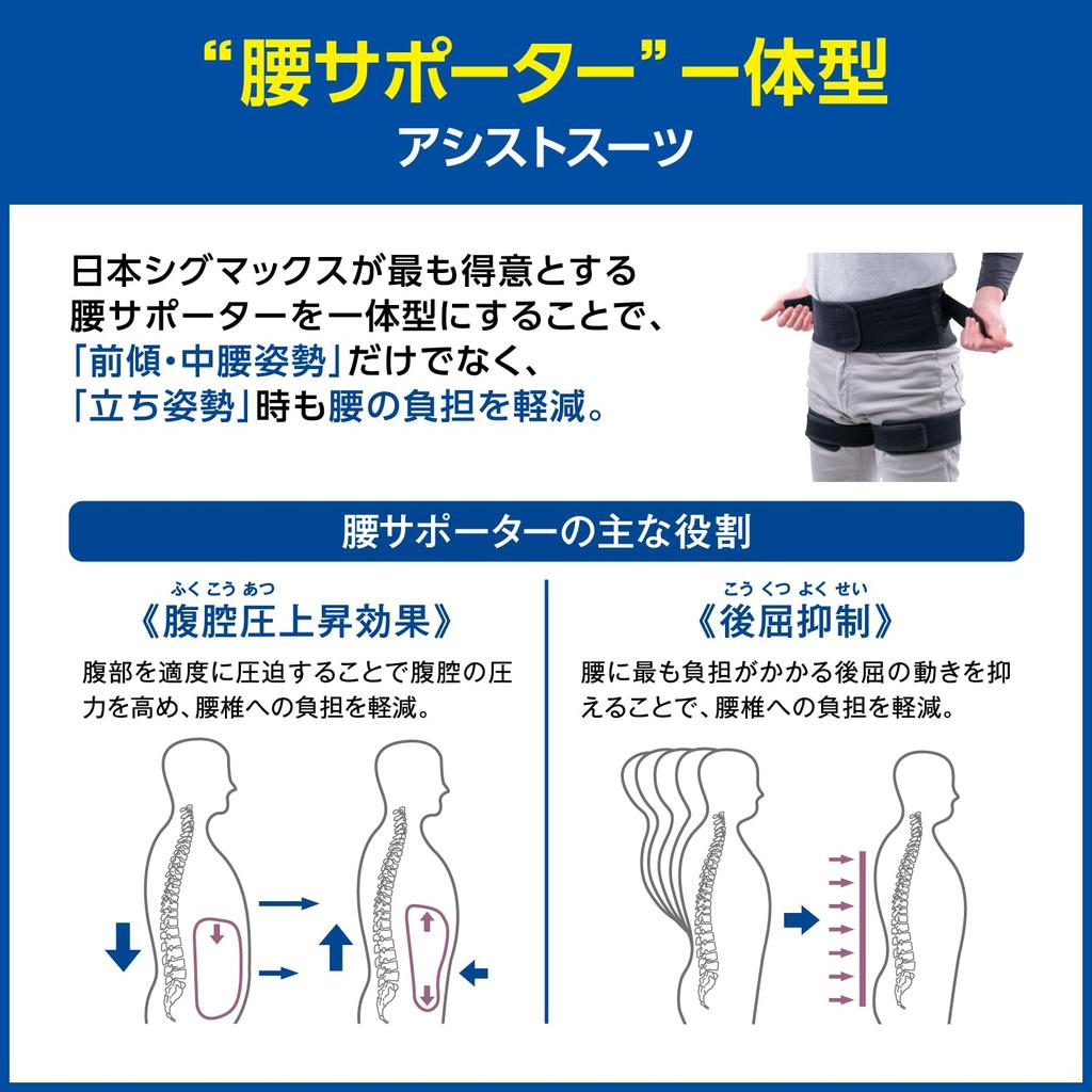 Shop Medical Power Assist Assist Waist Integrated Waist Nursing Forward Reduces Nippon Sigmax [MEDIAID] [Official Manufacturer] Suit, Gear, 2,